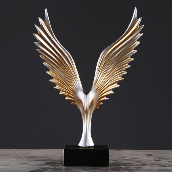 Beautiful Eagle Wing Sculpture Home Décor Accent 🦅 Black Color Only - Picture 3 of 9